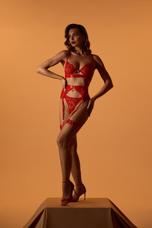 Elodie Red Lingerie Set